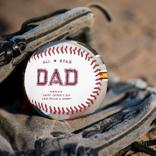 Pelota De Béisbol All Star Papá Feliz Día del Padre Foto