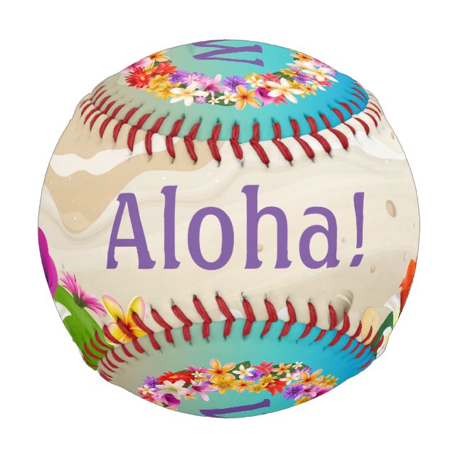 Pelota De Béisbol Aloha de Hawaii Béisbol (Anverso)