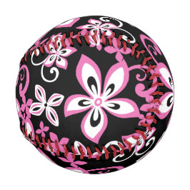PELOTA DE BÉISBOL ALOHA HAWAII (NEGRO/ROSA)