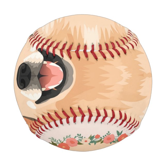 Pelota De Béisbol amante del perro (Anverso)
