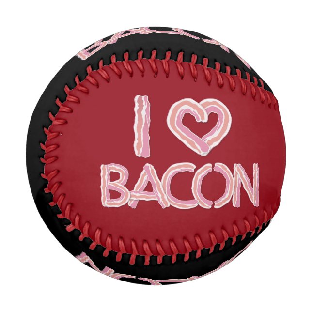 Pelota De Béisbol Amo a Bacon (Anverso izquierdo)