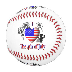 Pelota De Béisbol Amo el cuatro de julio
