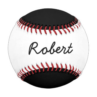 Pelota De Béisbol Añadir nombre Personalizado Béisbol blanco y negro