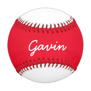 Pelota De Béisbol Añadir nombre Personalizado Béisbol blanco y rojo