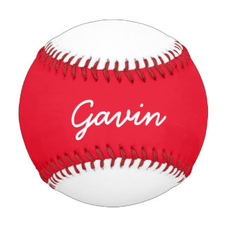 Pelota De Béisbol Añadir nombre Personalizado Béisbol blanco y rojo