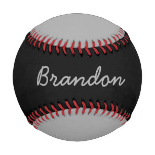 Pelota De Béisbol Añadir nombre Personalizado béisbol gris y negro