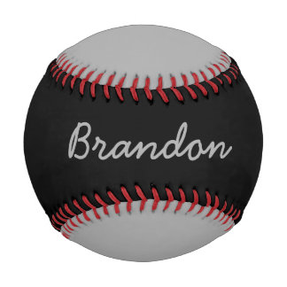 Pelota De Béisbol Añadir nombre Personalizado béisbol gris y negro