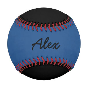 Pelota De Béisbol Añadir nombre Personalizado Béisbol negro y azul