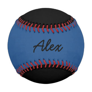 Pelota De Béisbol Añadir nombre Personalizado Béisbol negro y azul
