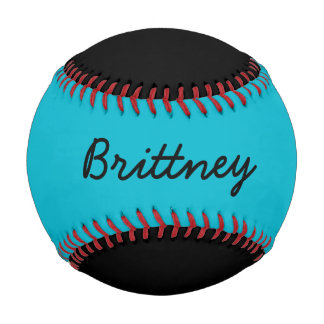 Pelota De Béisbol Añadir nombre Personalizado Béisbol negro y azul A