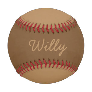 Pelota De Béisbol Añadir nombre Personalizado Tan y beisbol marrón