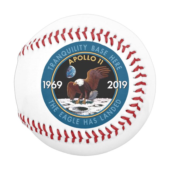 Pelota De Béisbol Apolo 11 50º aniversario Misión Parche Insignia (Anverso derecho)