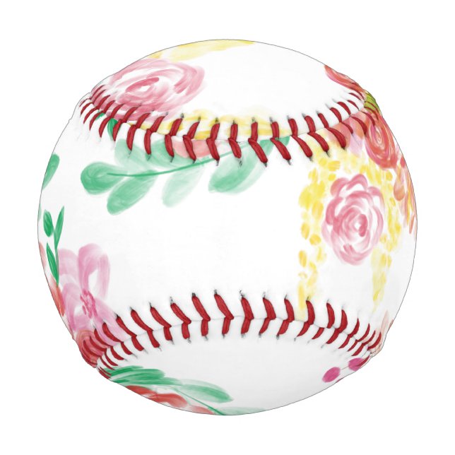 Pelota De Béisbol Aqua flor (Anverso)