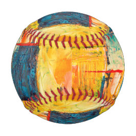 Pelota De Béisbol Arcoiris del patrón de colores combinados Béisbol