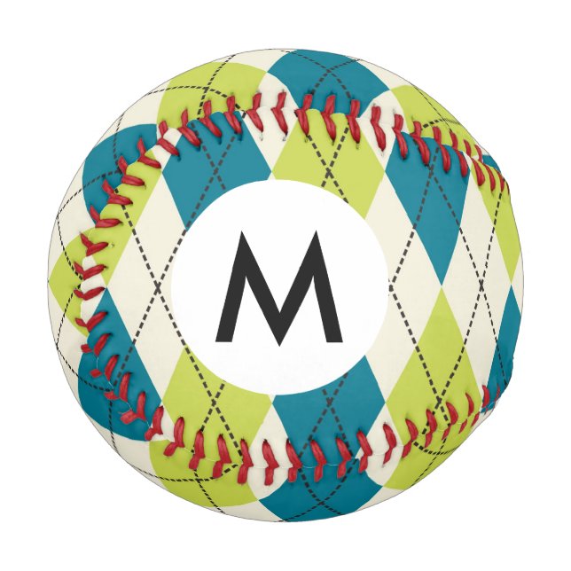 Pelota De Béisbol Argel Azul Y Verde (Anverso izquierdo)