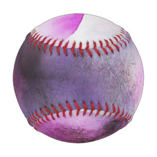 Pelota De Béisbol arte abstracto púrpura de cubismo transparente