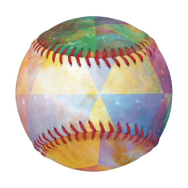 Pelota De Béisbol Arte de galaxia geométrica (Anverso)