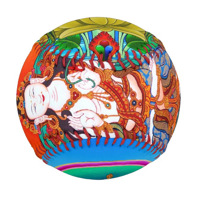 Pelota De Béisbol arte del tatuaje mandala tibetano de Guay (Reverso)