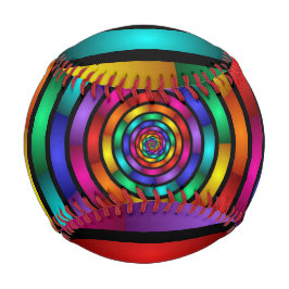 Pelota De Béisbol Arte fractal moderno y psicodélico
