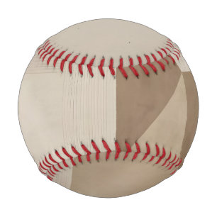 Pelota De Béisbol Arte geométrico minimalista abstracto estilo wabi