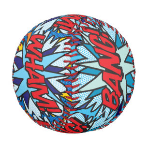 Pelota De Béisbol Arte Pop de Cómic Retro Divertido WHAM