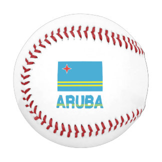 Pelota De Béisbol Aruba y bandera de Aruba con tu nombre