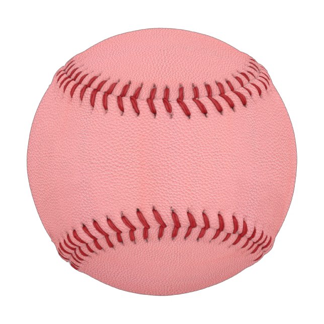 Pelota De Béisbol Aspecto del grano de cuero rosa (Anverso)