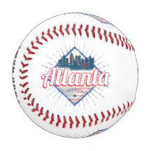 Atlanta Georgia Estados Unidos Retro Skyline