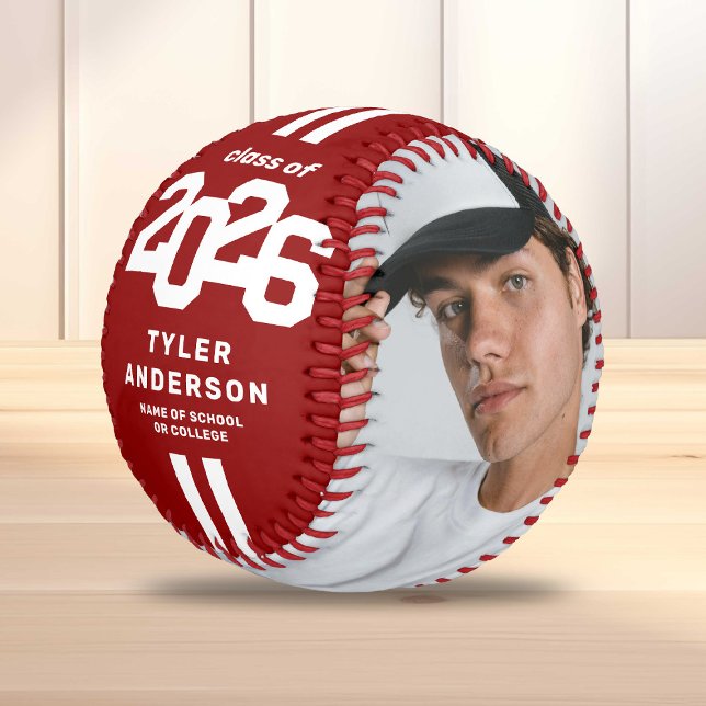 Pelota De Béisbol Atleta 2025 Personalizado de graduación roja (Subido por el creador)