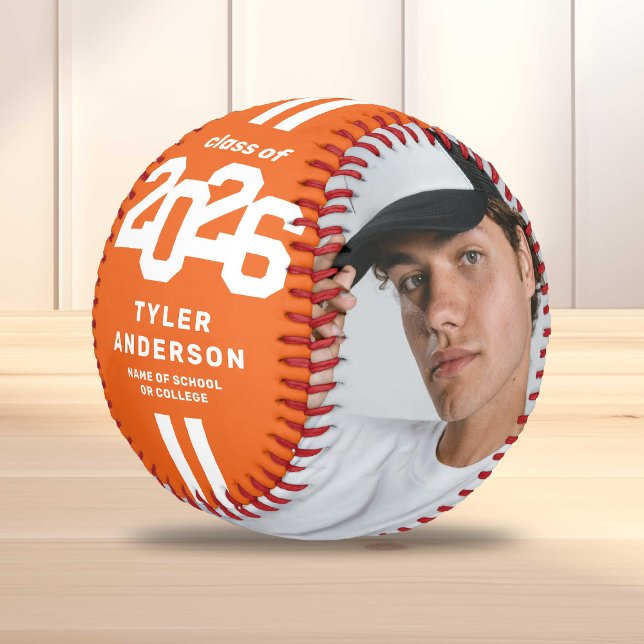 Pelota De Béisbol Atleta Personalizado de Graduación 2025 Naranja Fo (Subido por el creador)