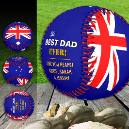 Pelota De Béisbol Australia Mejor papá, patriótico, bandera australi