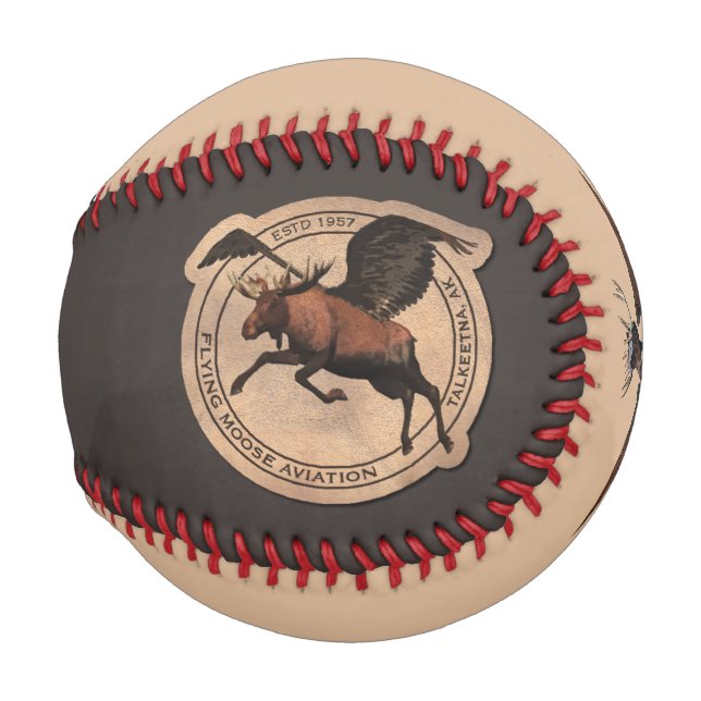 Pelota De Béisbol Aviación de Moose Volador (Anverso derecho)