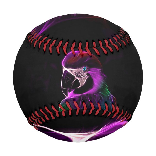 Pelota De Béisbol Awesome Plum Glow Parrot (Reverso)