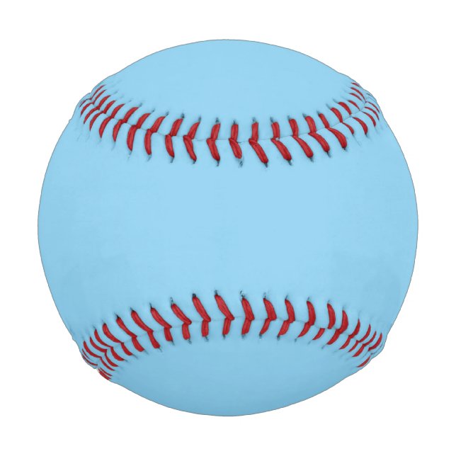 Pelota De Béisbol Azul, azul claro, sólido, azul claro, (Anverso)