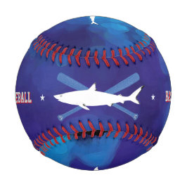 Pelota De Béisbol azul de tiburón salvaje personalizado