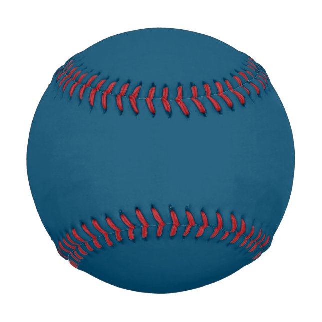 Pelota De Béisbol Azul marino #00486B, verde escarabajo (Anverso)