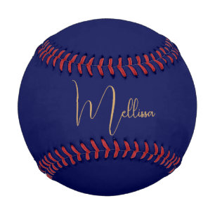 Pelota De Béisbol Azul minimalista nombre personalizado