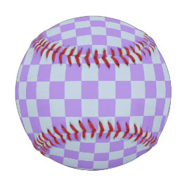 Pelota De Béisbol Azul Suave y Cuadros de Lavanda