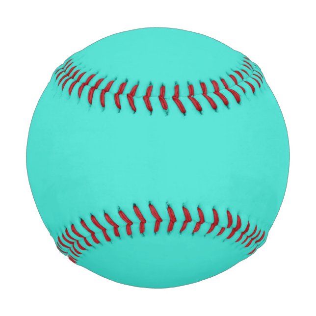 Pelota De Béisbol Azul turquesa sólido (Anverso)