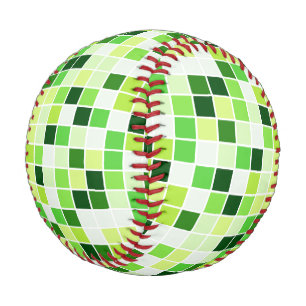 Pelota De Béisbol Azulejos de Piscina, Baldosas Mosaico Verdes, Patr
