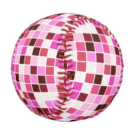 Pelota De Béisbol Baldosas de piscina, mosaicos rosados, patrón geom