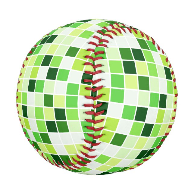 Pelota De Béisbol Baldosas de piscina, mosaicos verdes, patrón geomé (Angular)