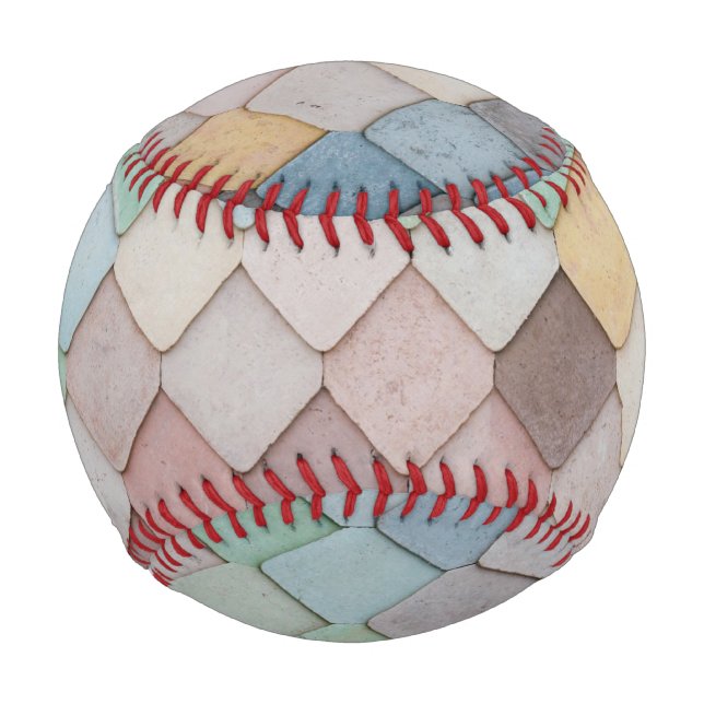Pelota De Béisbol Baldosas multicolores (Anverso)