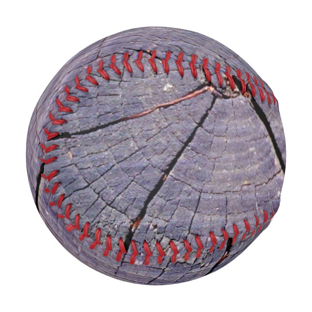 Pelota De Béisbol Balón rústico de madera antigua (Reverso derecho)