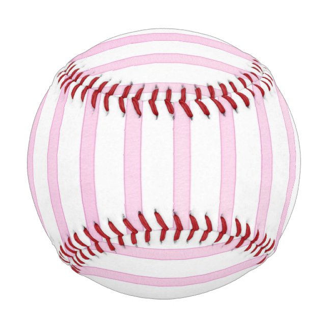Pelota De Béisbol Bandas acuáticas rosadas de fondo (Anverso)