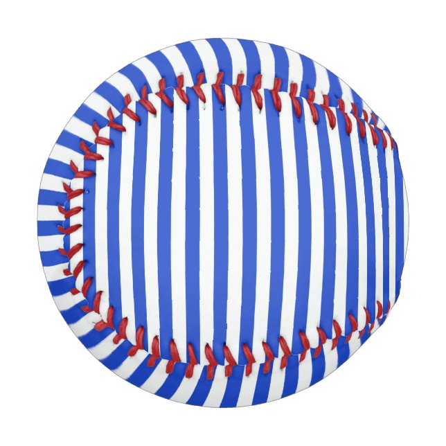 Pelota De Béisbol Bandas combinadas azules reales de Shirley Taylor (Reverso derecho)