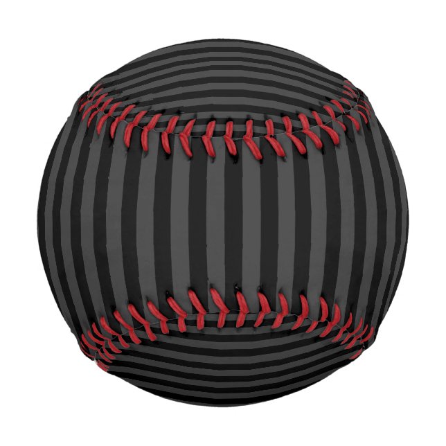 Pelota De Béisbol Bandas verticales Elagnat Black & Smoky Black (Anverso)