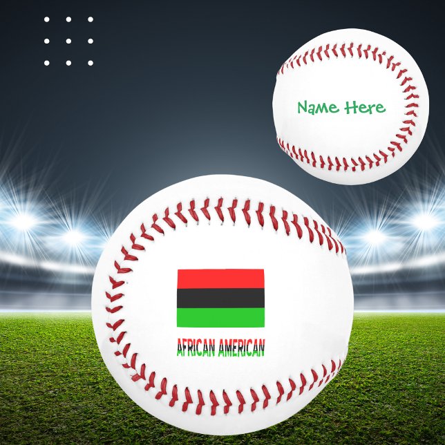 Pelota De Béisbol Bandera afroamericana de la diáspora verde persona (Subido por el creador)