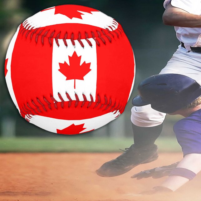 Pelota De Béisbol Bandera Canadiense y Bandera Canadiense / Bandejas (Subido por el creador)