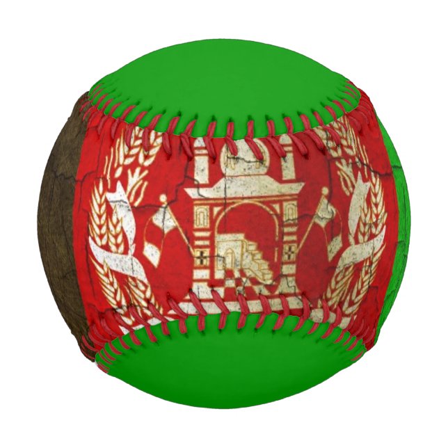 Pelota De Béisbol Bandera de Afganistán de Grunge (Anverso)